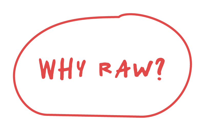 why raw button in red