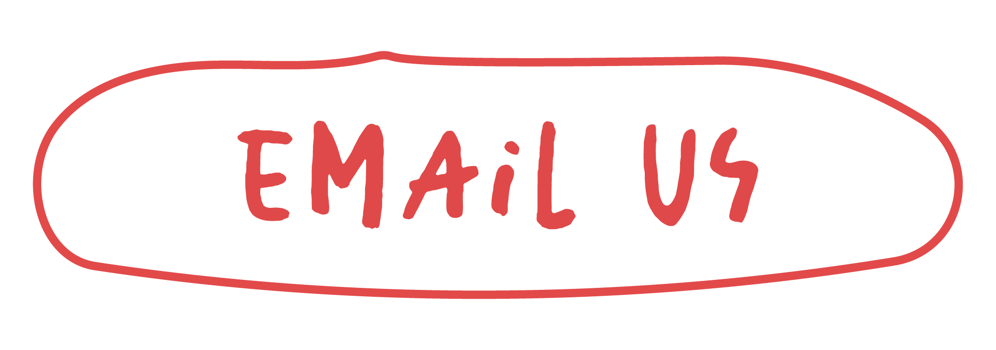 "email us" in red, centered in hand-drawn circle