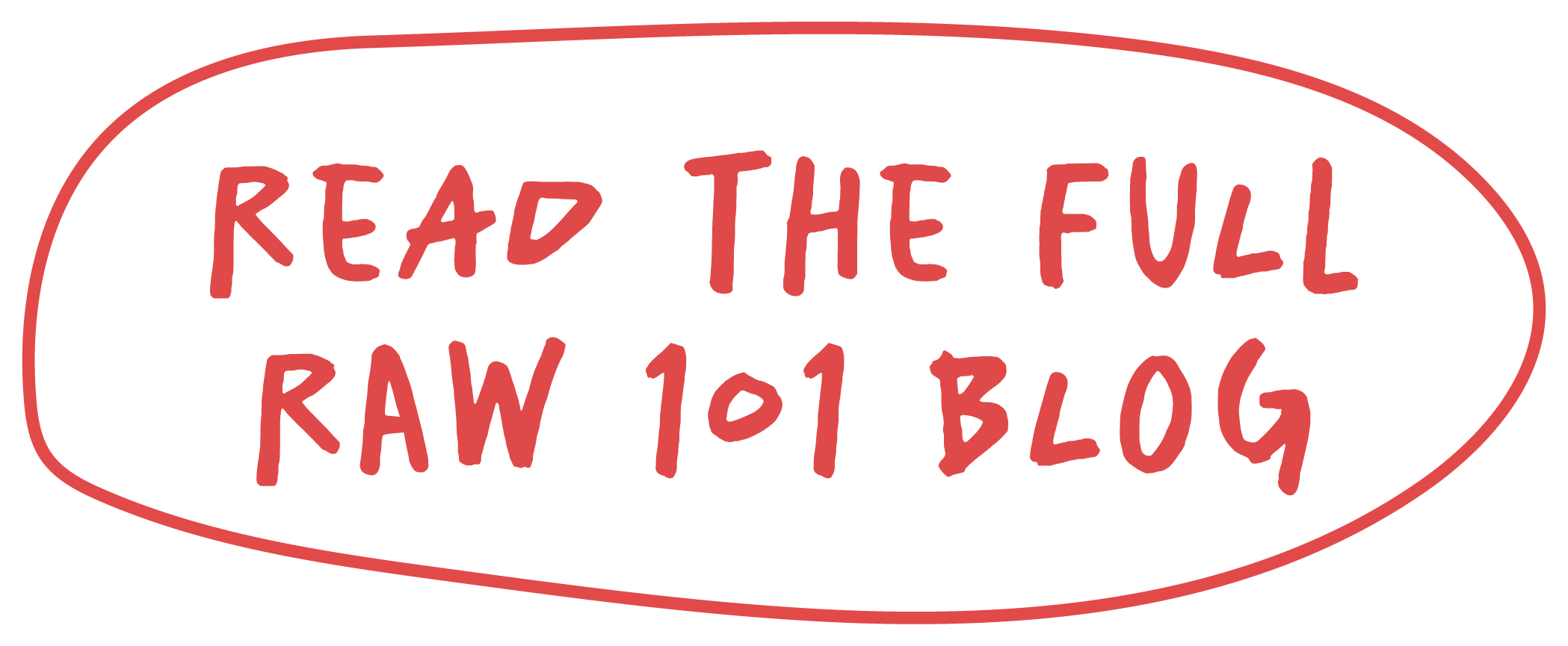 Red button that says "read the full raw 101 blog