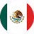 Flag of Mexico with vertical stripes of green, white, and red, featuring the national coat of arms with an eagle holding a serpent on a cactus in the center.