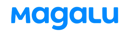 Magalu brand name in lowercase rounded blue letters on a transparent background.