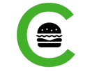 Logo with a large green letter C encircling a black hamburger icon.