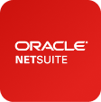 Oracle NetSuite logo on a red background.