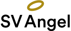 SV Angel company logo with a gold halo above the letter 'A'.
