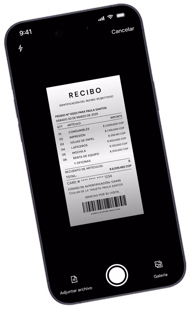 Clara mobile app screenshot.