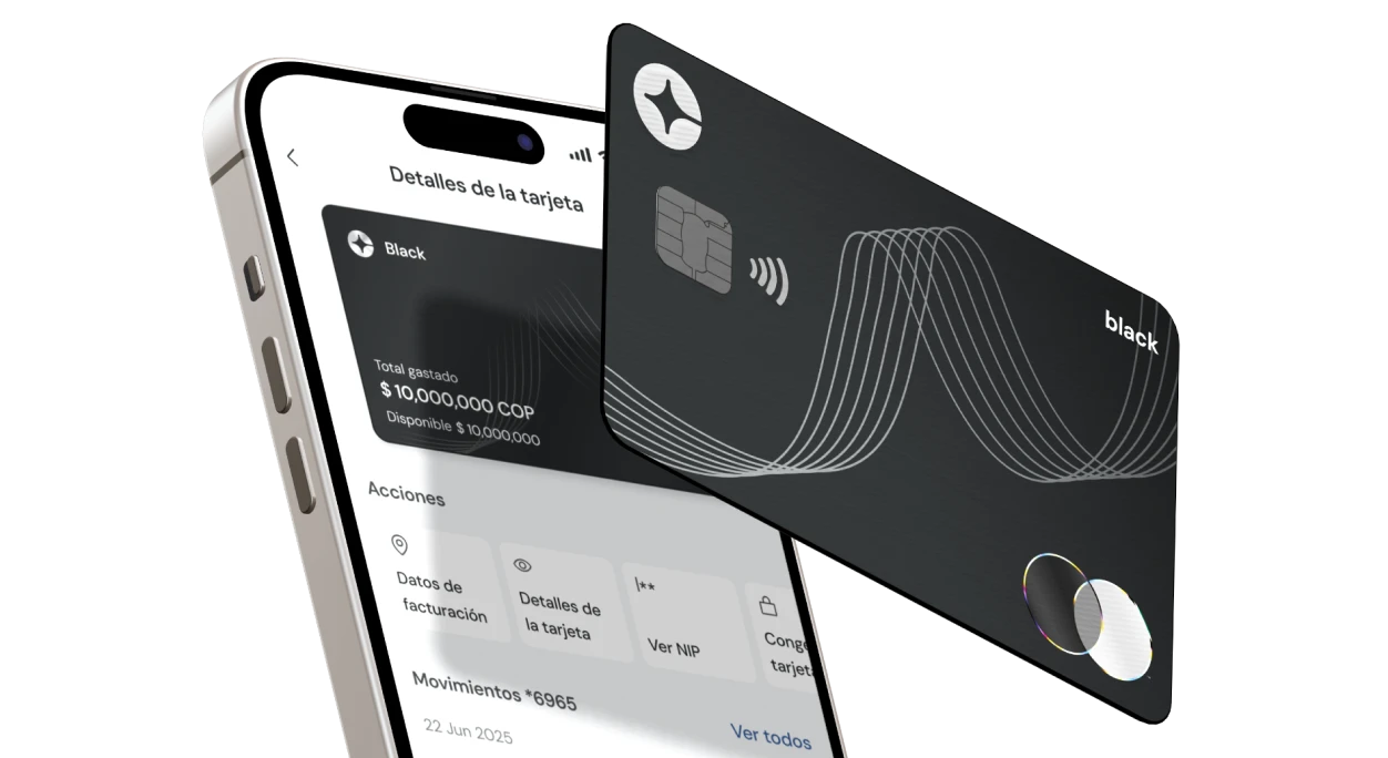 Clara black card for Colombia.