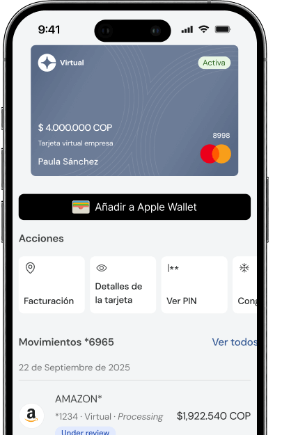 Clara Virtual corporate card for unlimited digital payments and ad spend management