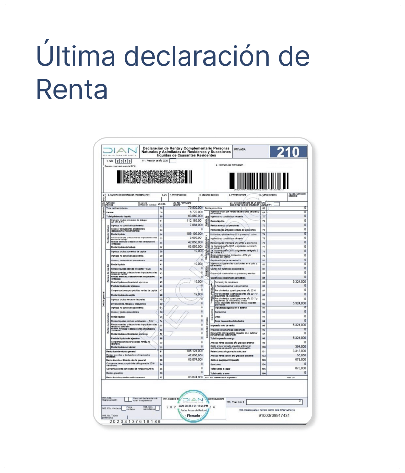 Última declaración de renta