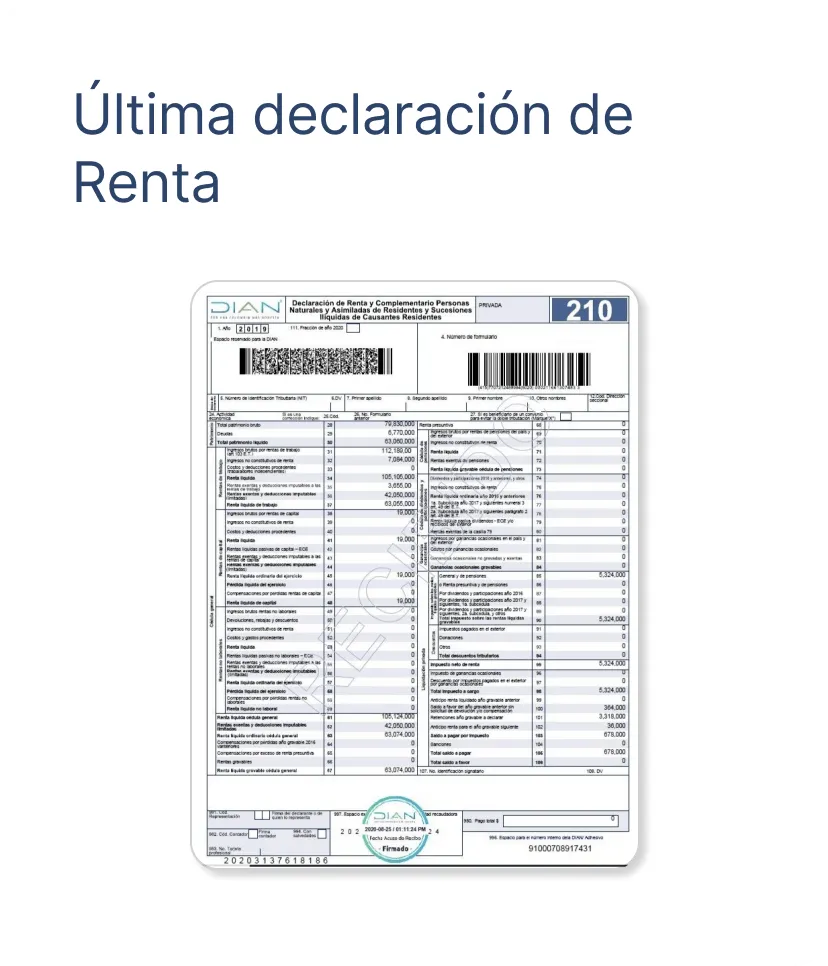 Última declaración de renta