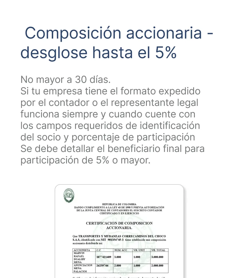 Composición accionaria