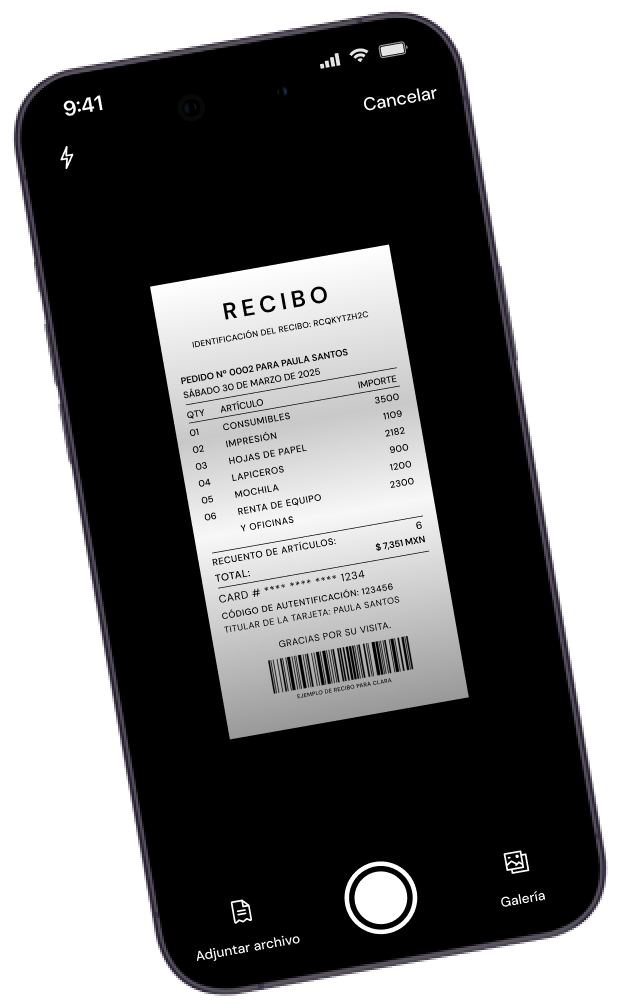 Clara mobile app showing card management and spending controls