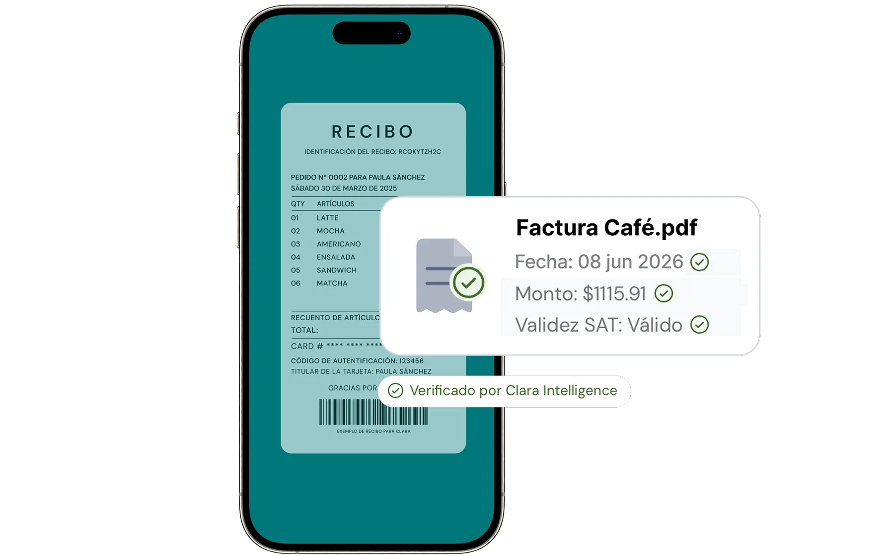 Interfaz de recuperación de facturas de Clara