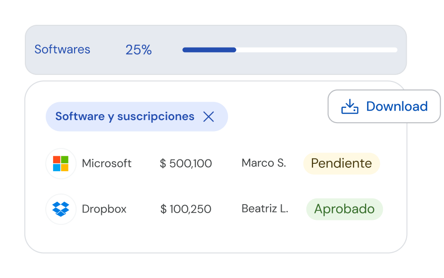 Interfaz de financiamiento SPEI de Clara