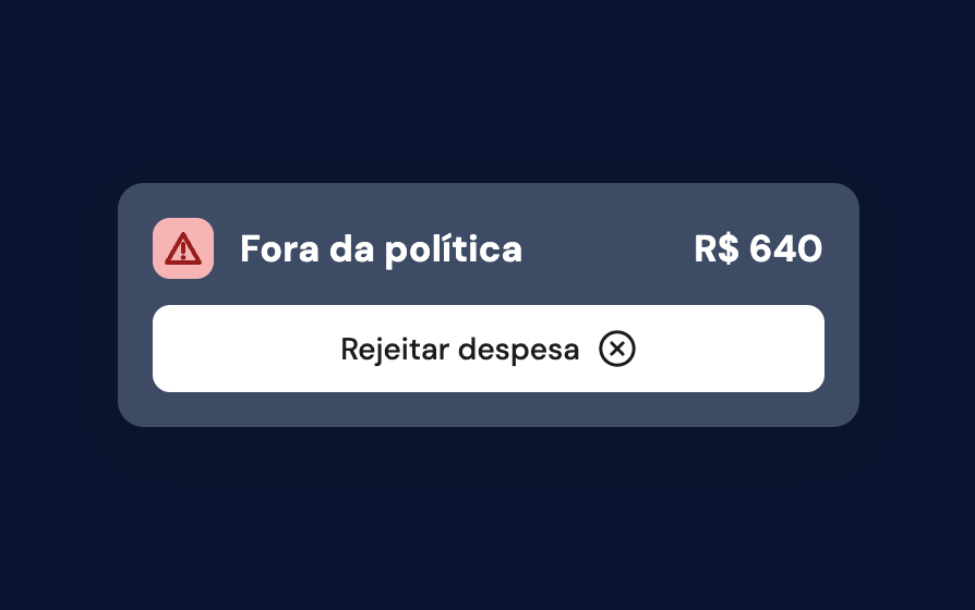 Despesa fora da política sinalizada