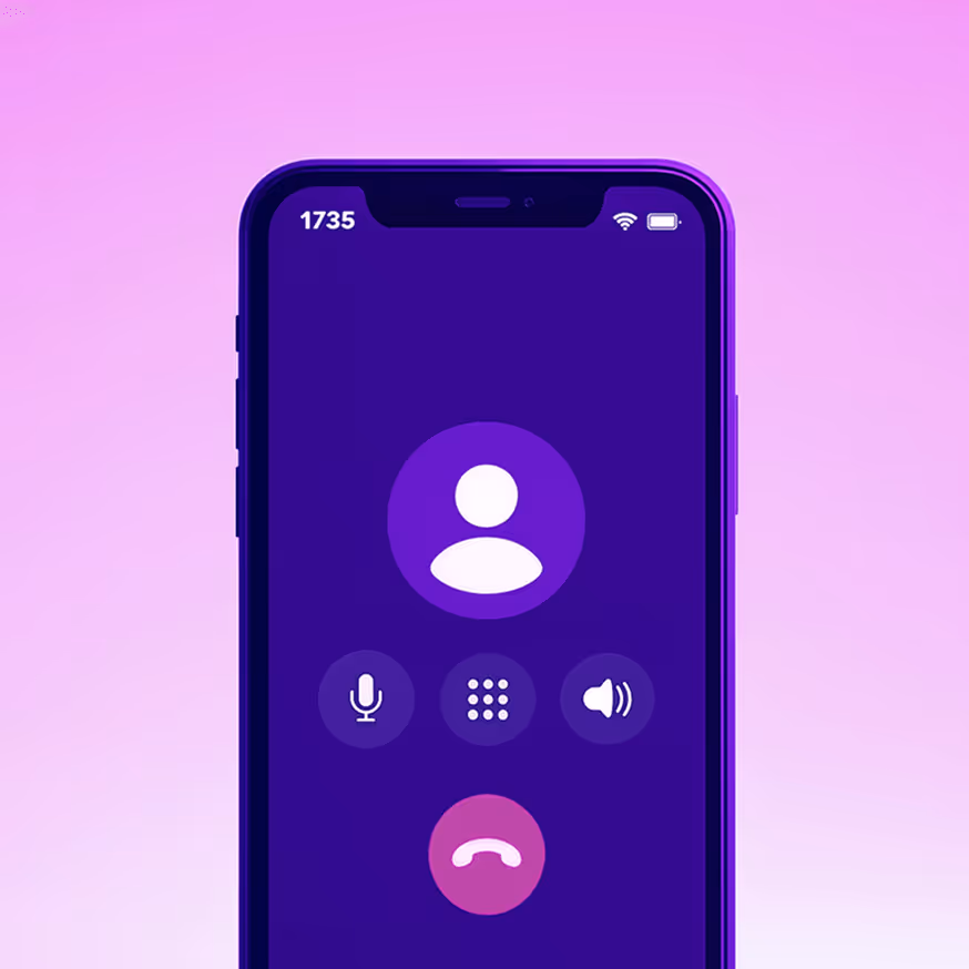 Cell phone with call in progress