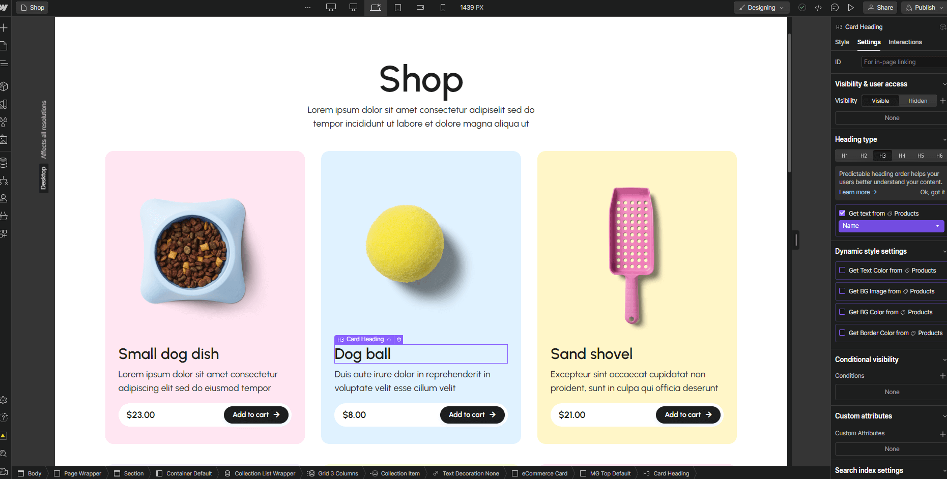 Ecommerce - Pet X Webflow Template