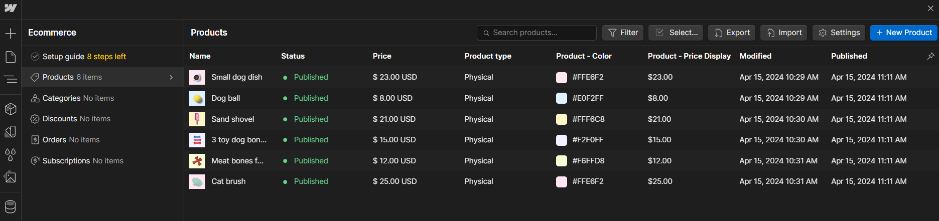 Pet X - Webflow Template And UI Kit Ecommerce Collection
