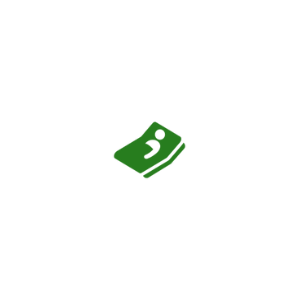 Icon of a green stack of dollar bills with a dollar sign on top.