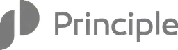 Principle company logo with a stylized P design.