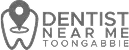 Logo displaying a location pin with a tooth icon and the text 'Dentist Near Me Knowsgable'.