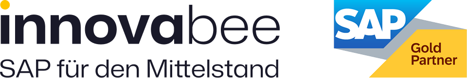 Innovabee Logo mit Claim und SAP-Gold-Partner-Auszeichnung