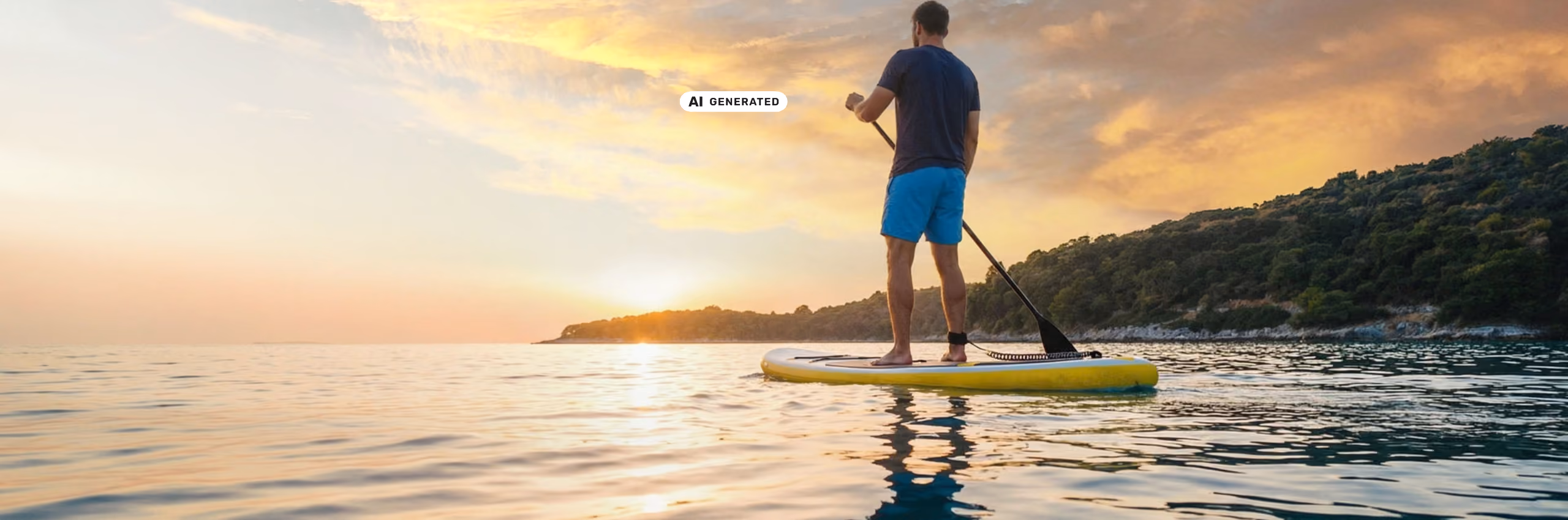Person auf Stand-up Paddle-Board - Bildmotiv für die Innovabee SAP Business Data Cloud-Seite