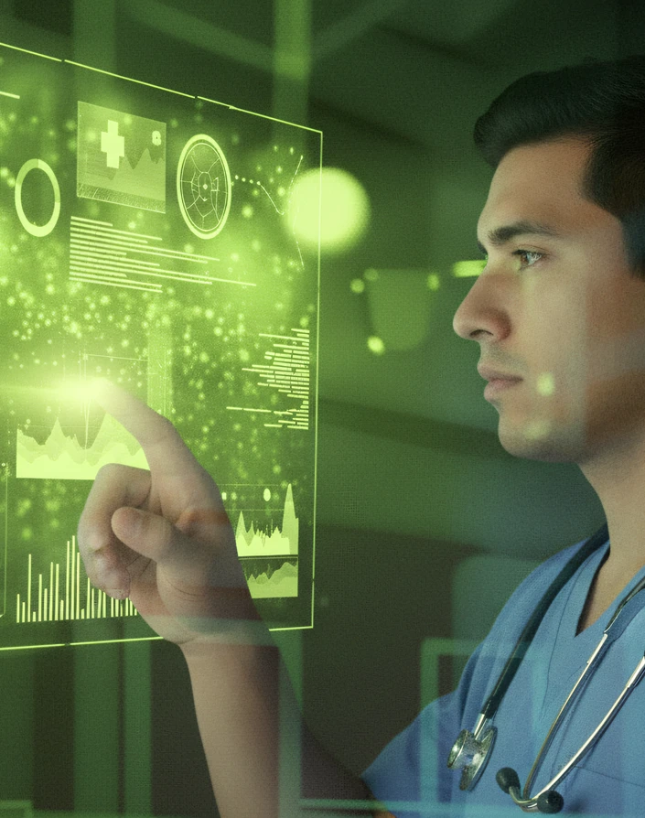 [interface] image of an ai software interface on a tablet (for a ai healthcare company)