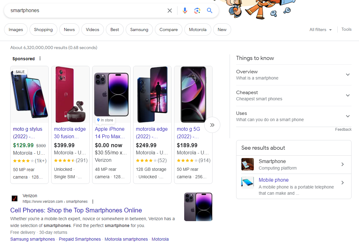 smartphones google search
