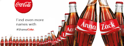 Coca-Cola Share a coke campaign in Storytelling