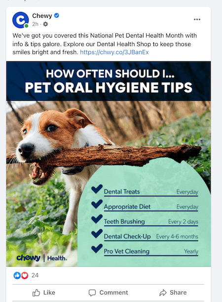 chewy promotional twitter post