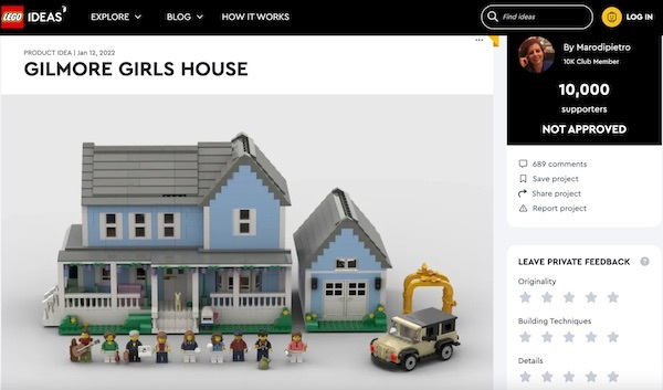 cute lego set of gilmore girl house