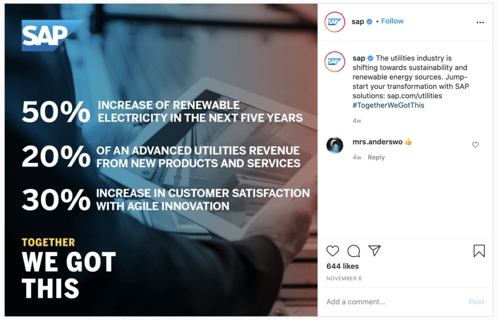 Dasani instagram post SQO Marketing