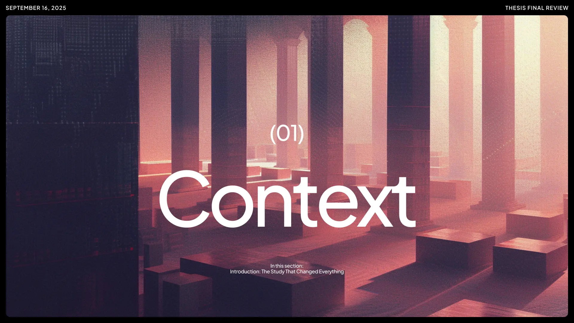 A conceptual architectural background for the Context section of the Mentor AI project, introducing the foundational studies that changed modern educational research.