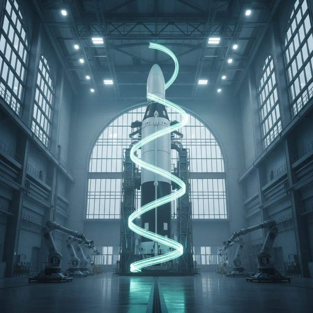 A large room with a spiral design in the middle of it.