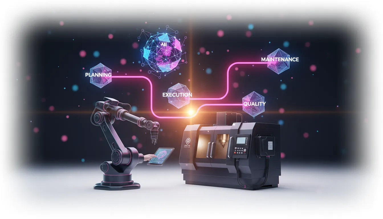 A robot that is standing next to a machine.