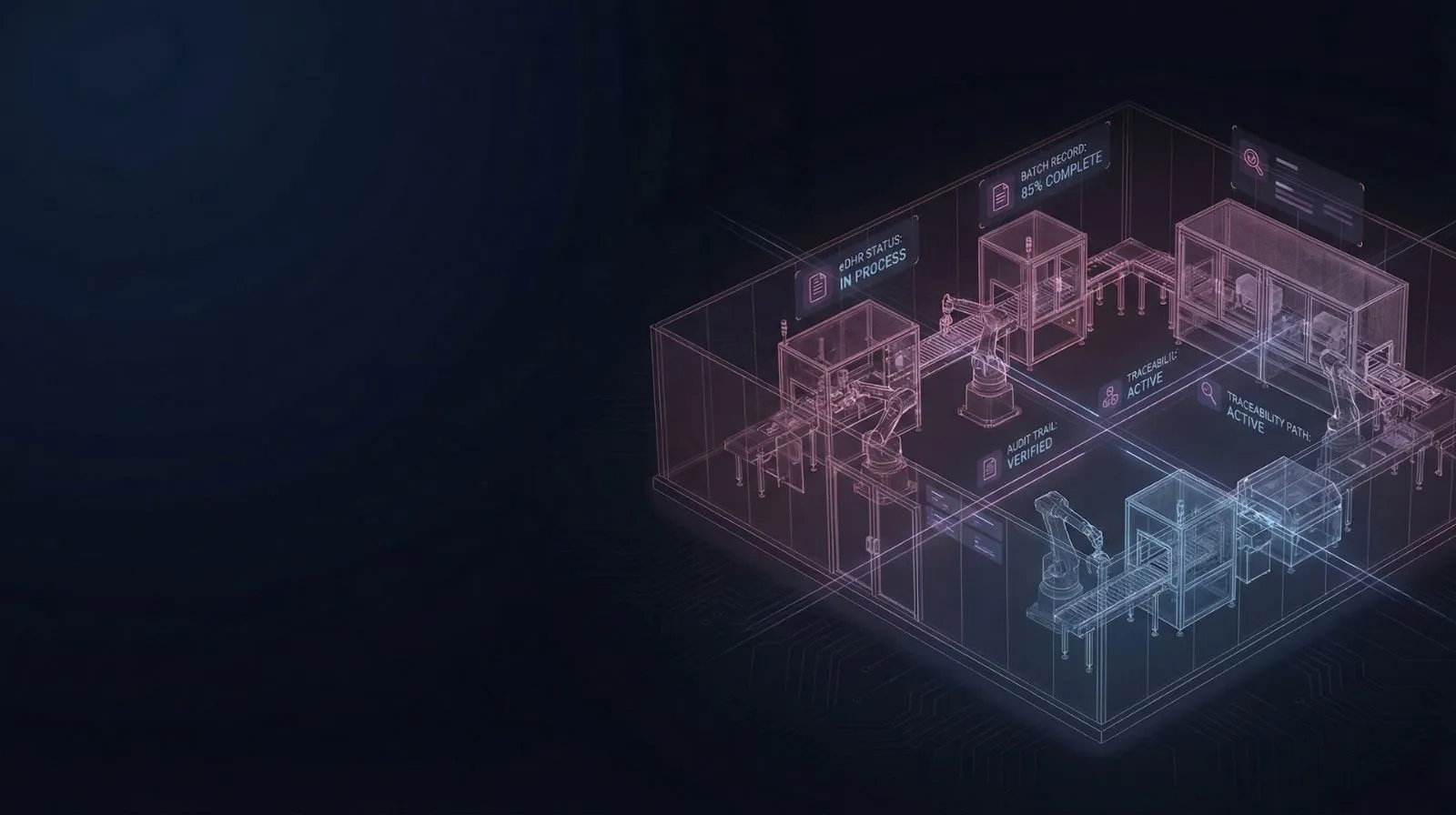 A computer generated image of a house in the dark.