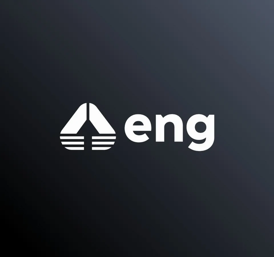 Eng logo on a black background.
