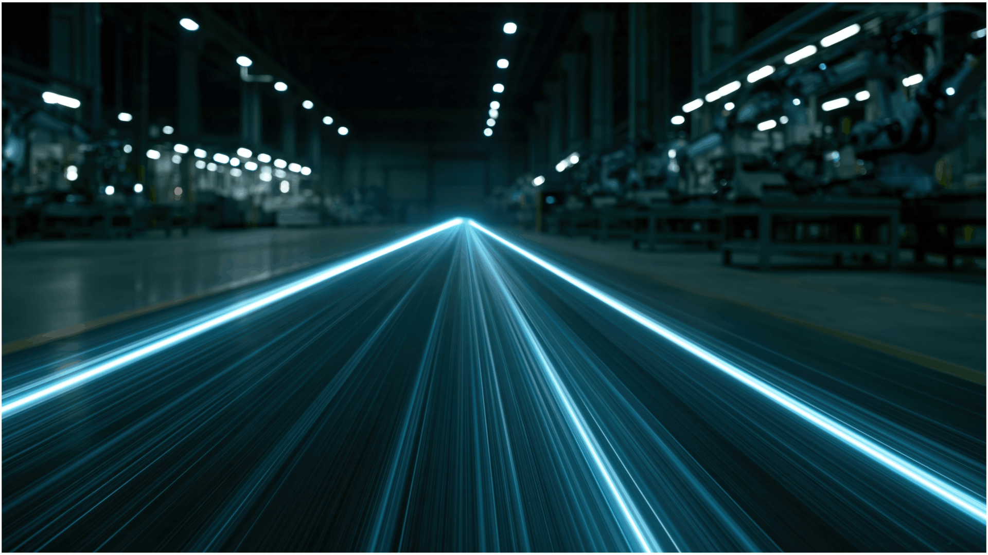 Industrial manufacturing floor representing the Siemens digital thread