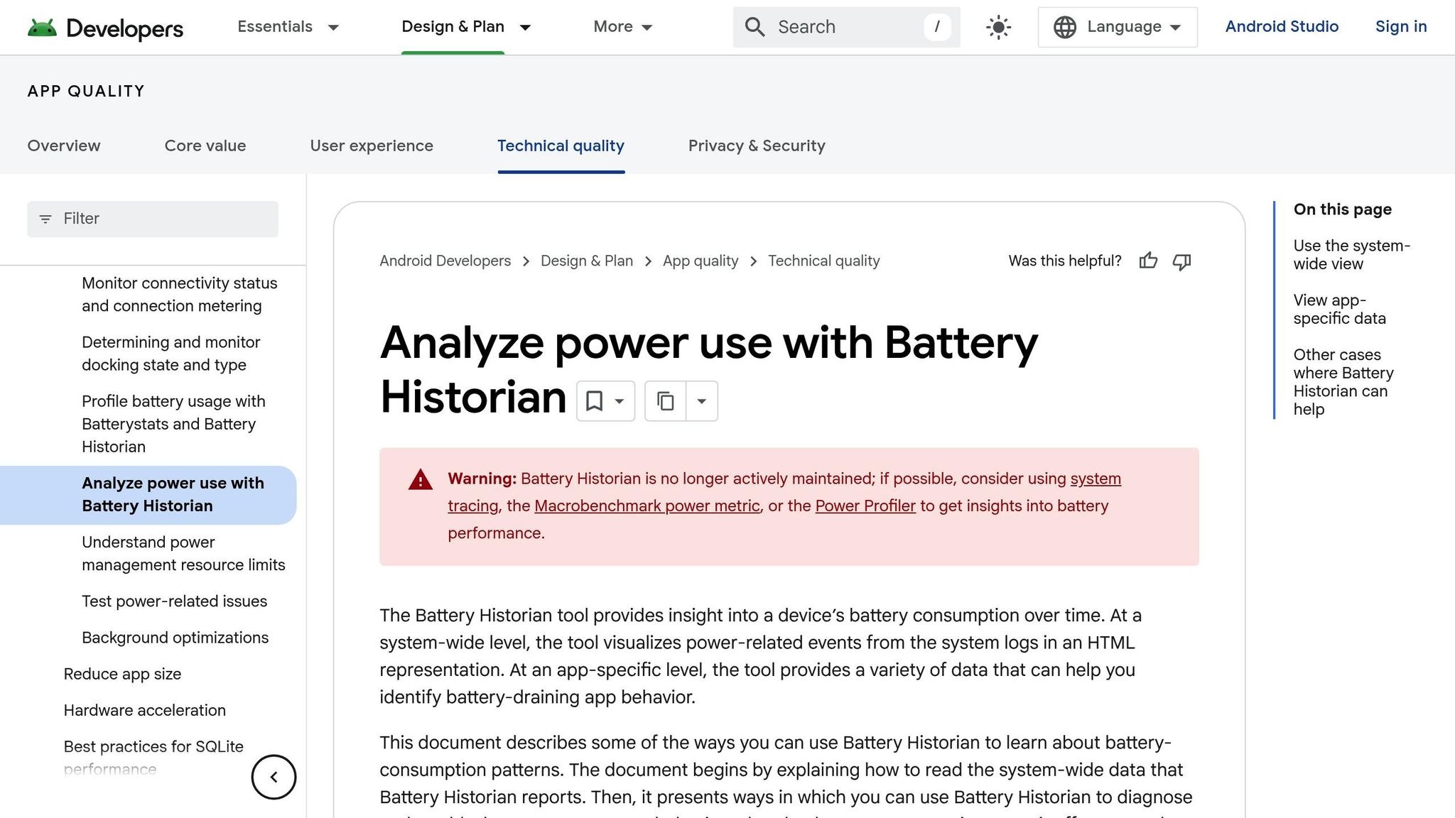 Battery Historian