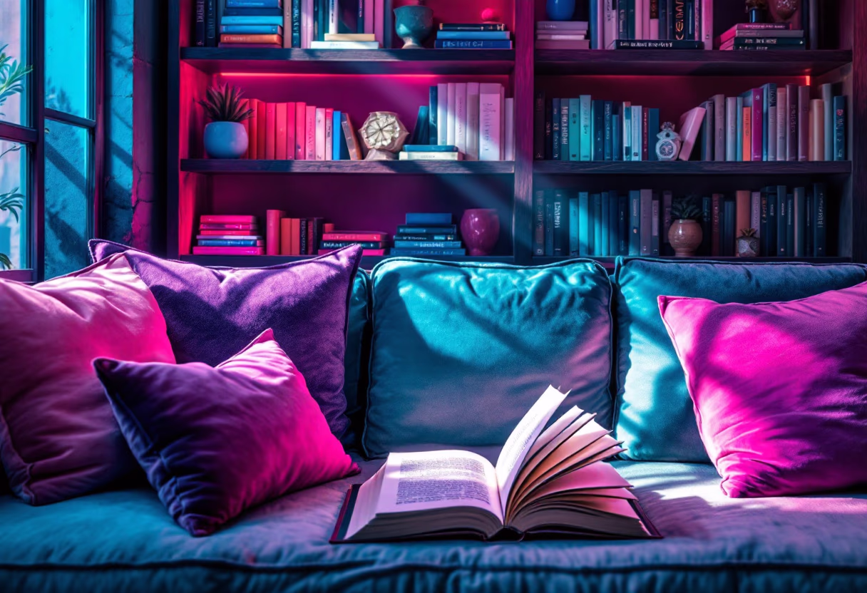 image of cozy reading nook (for a bookstore)
