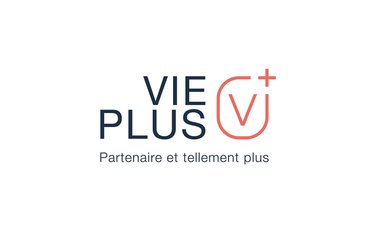 Logo VIE plus avec texte Partenaire et tellement plus sous le nom.