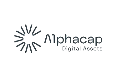 Logo Alphacap avec texte Digital Assets.