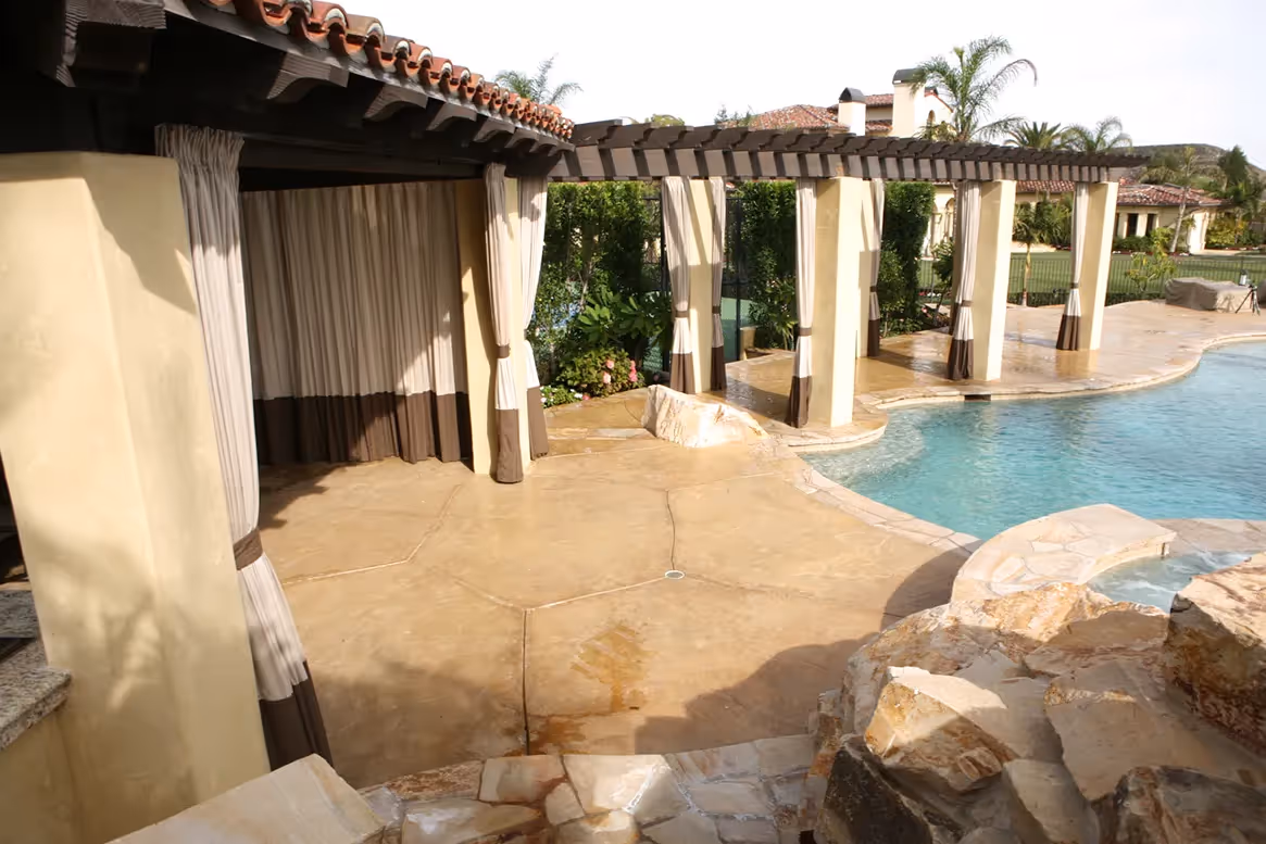 Luxury outdoor pool area