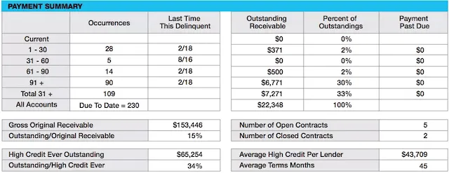 payment summary