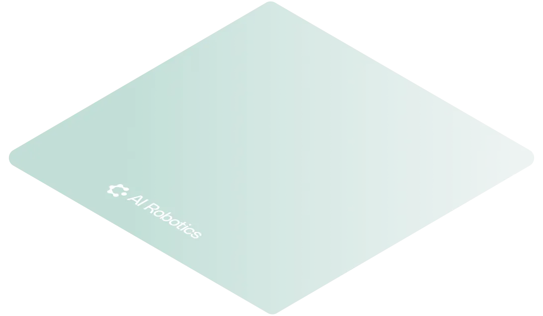 AI Robotics icon displayed on a soft green diamond background, representing the artificial intelligence and robotics division of CIRCUS Group.