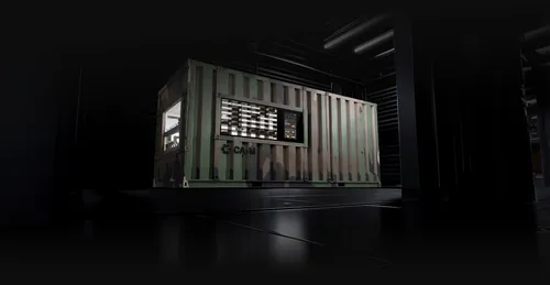 CA-M autonomous containerized robotic kitchen by Circus Group showcased in a modern high-tech environment