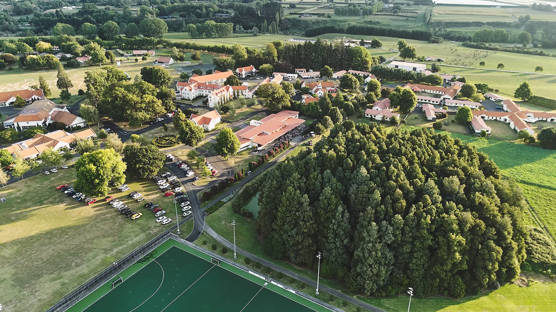 Birds eye view of St Peters School in Cambridge