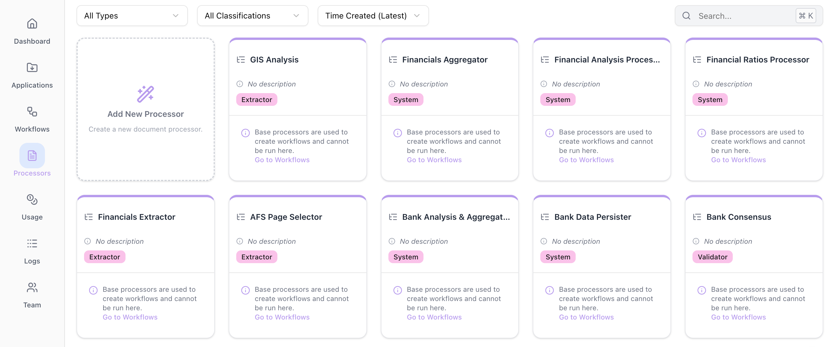 AI Processors for data extraction with Floowed