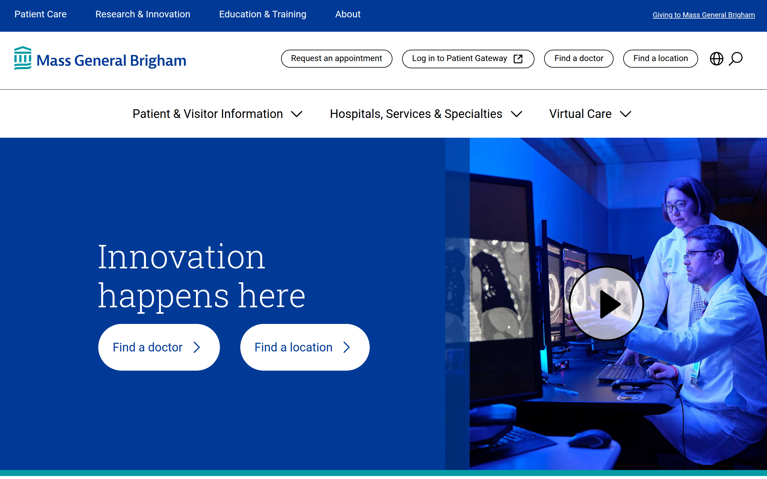 Mass General Brigham Screenshot