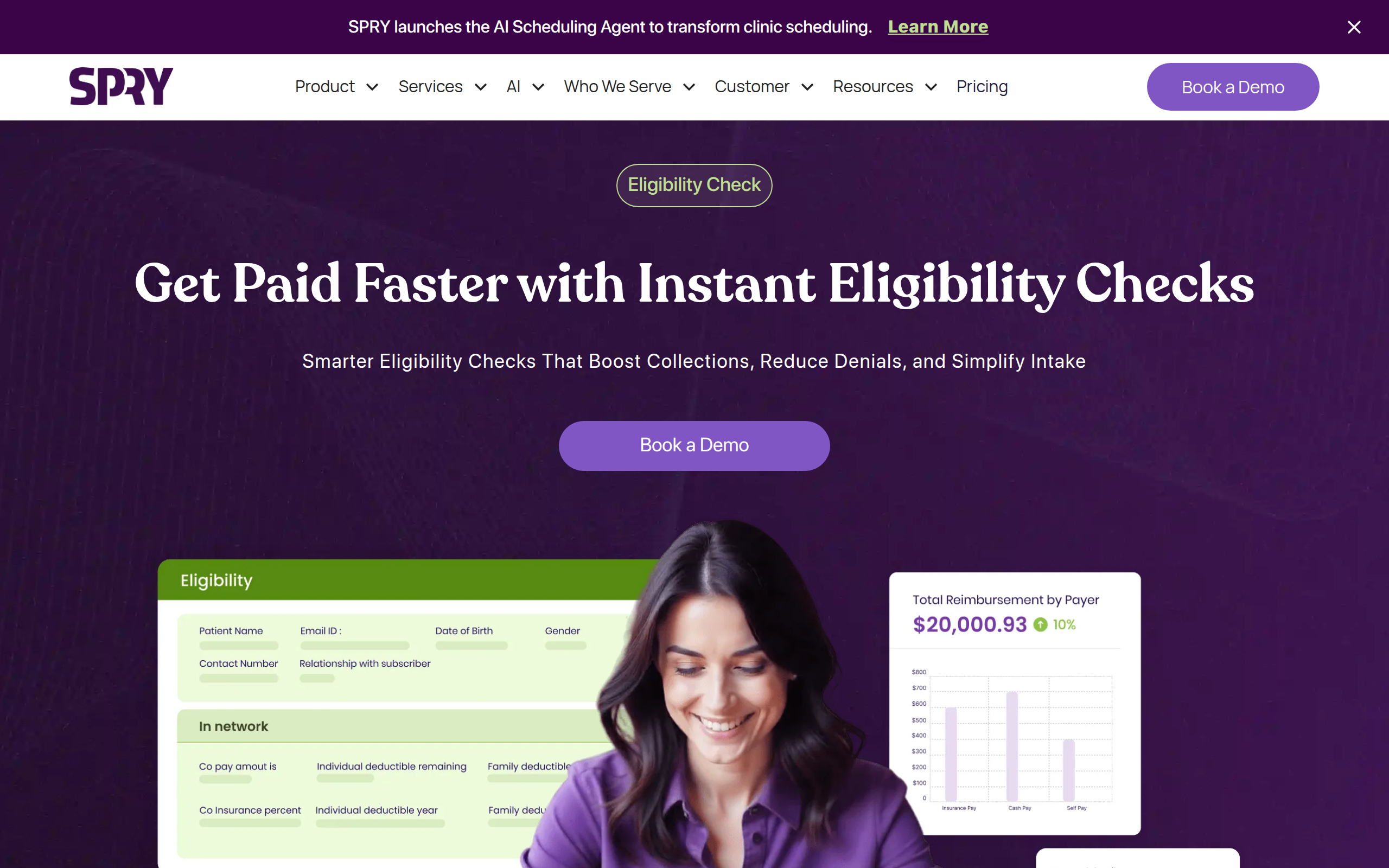 Spry Insurance Verification Software Screenshot